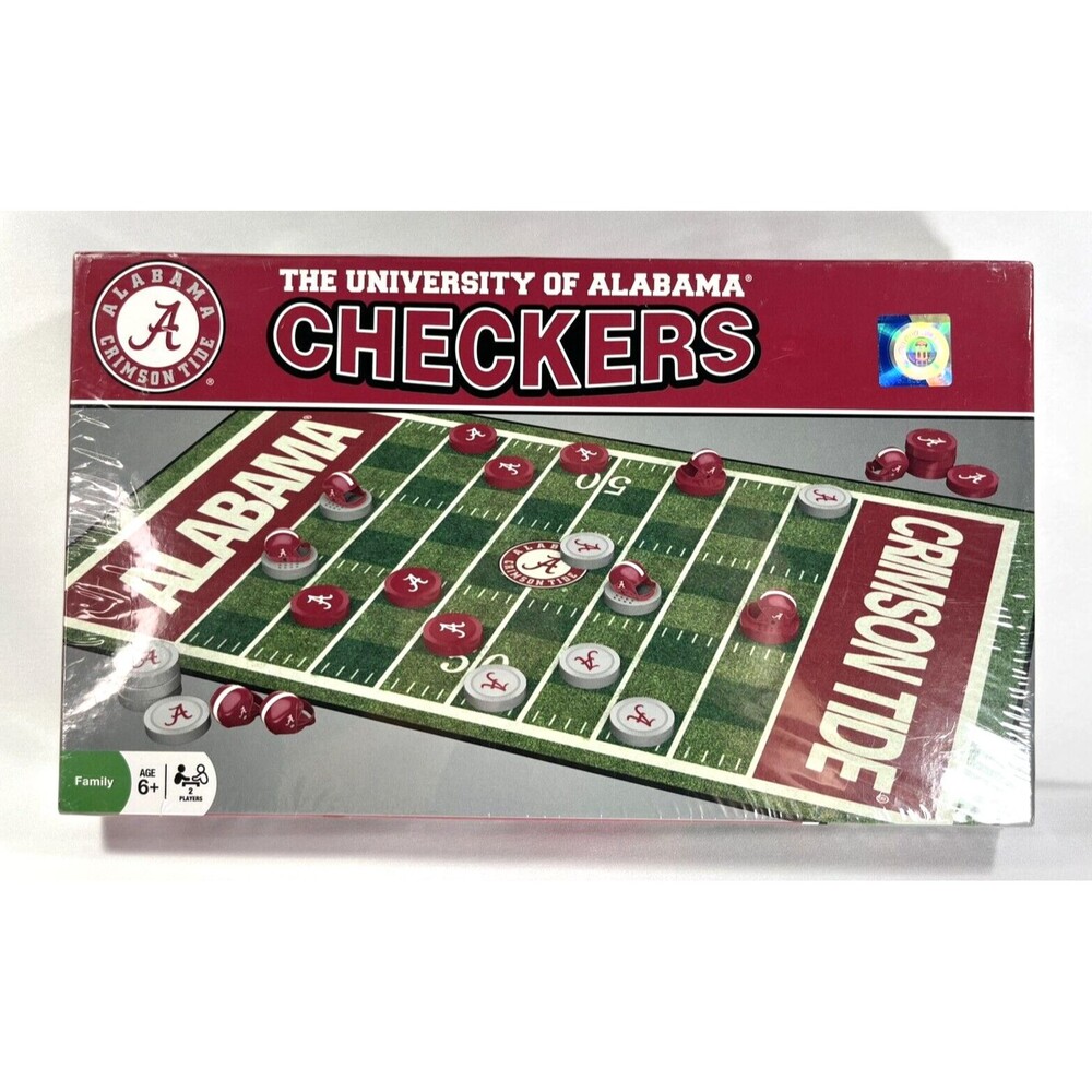 NCAA Alabama Crimson Tide Checkers Game Board New Factory Sealed
